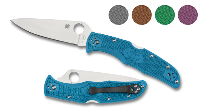 Spyderco Endura 4 Folder 3.75 in Plain Zome Green FRN Handle