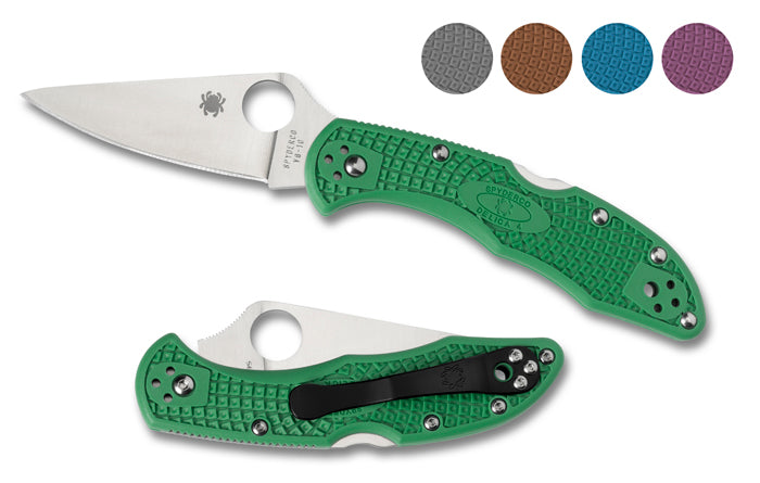 Spyderco Delica 4 Folder 2.88 in Plain Black FRN Handle