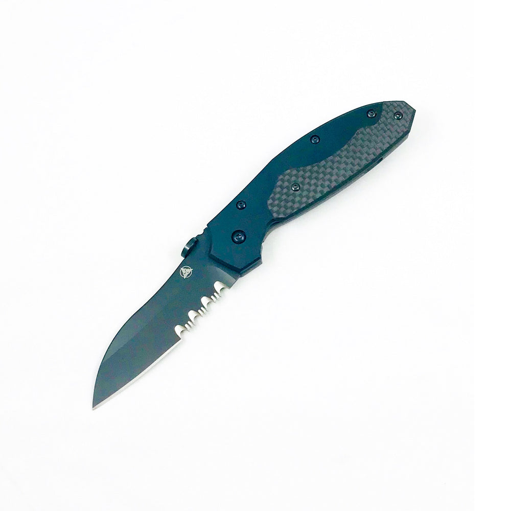 Nemesis Manx Folder 3.0in Satin Combo Blade 7.15in Overall