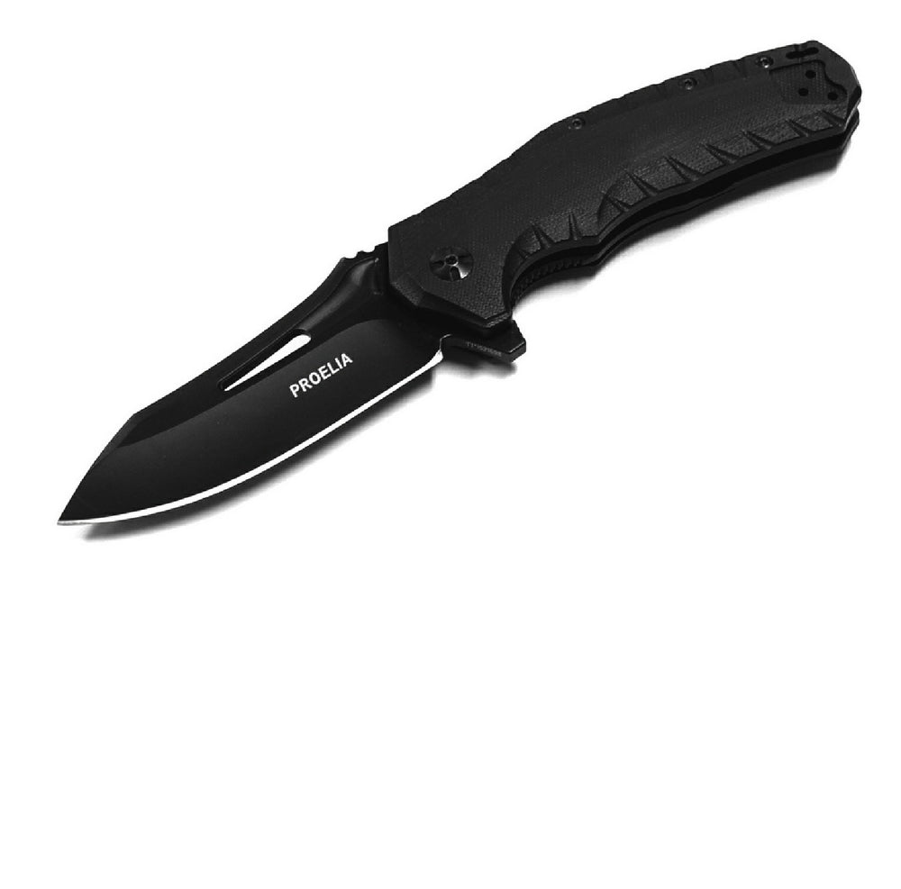 Proelia TX020 Folder 4in Black Drop Blade G-10