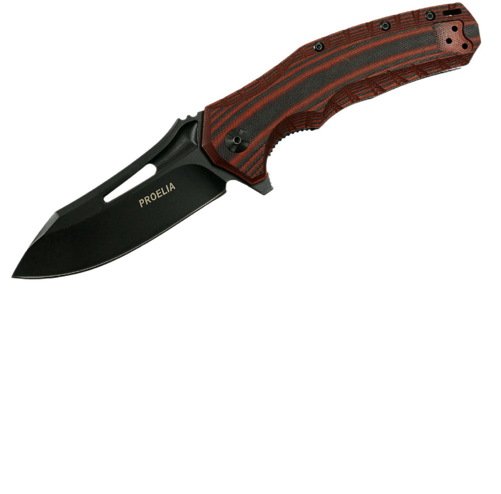 Proelia TX020 Folder 4in Black Drop Blade G-10